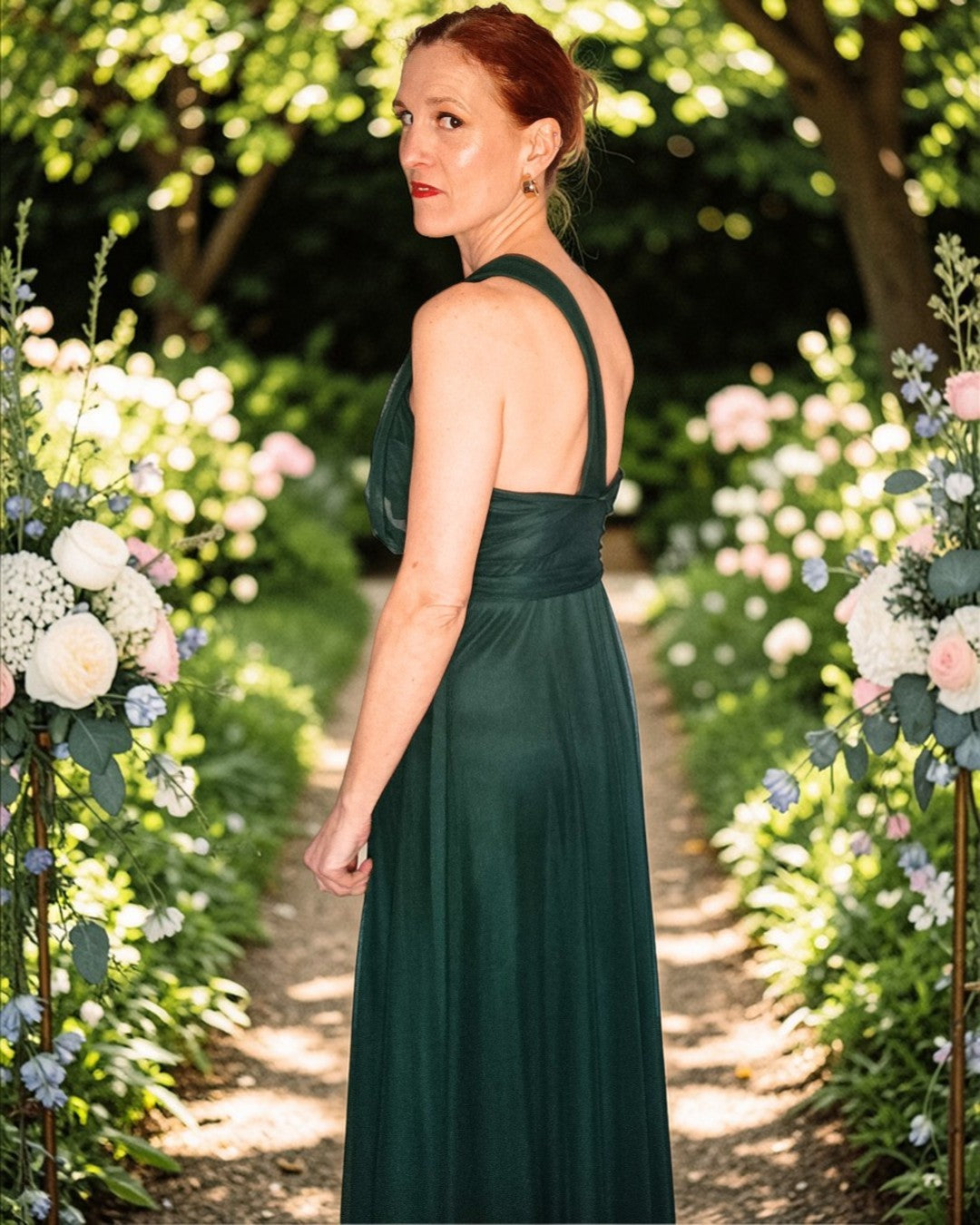 Vestido Atenea Verde Botella