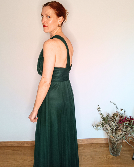 Vestido Atenea Verde Botella