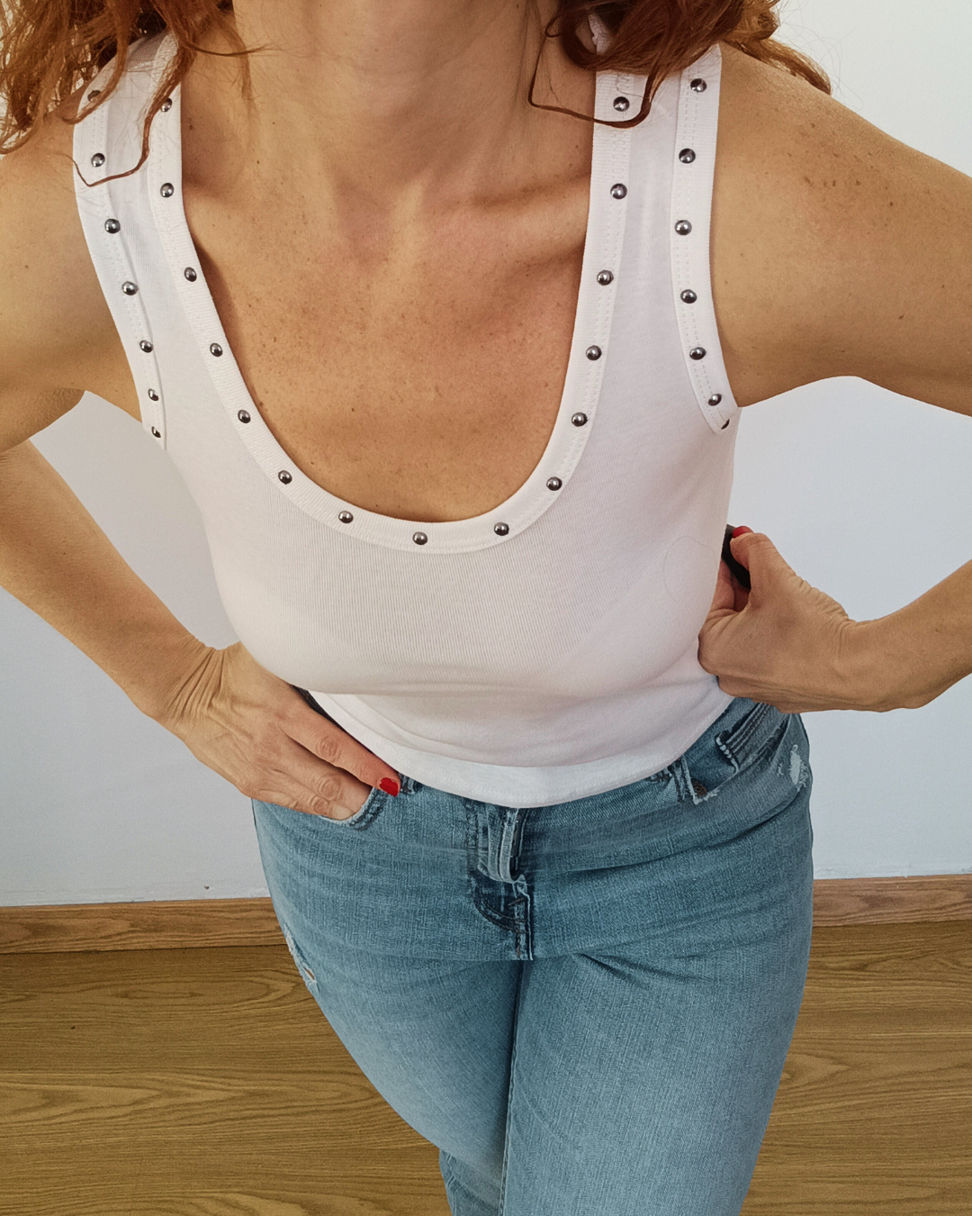 Camiseta Tachuelas Blanca