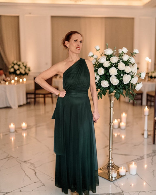 Vestido Atenea Verde Botella