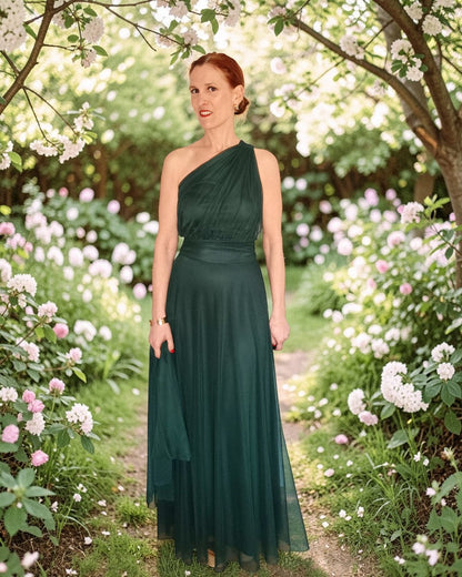 Vestido Atenea Verde Botella