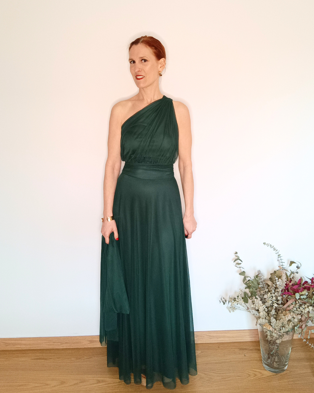 Vestido Atenea Verde Botella