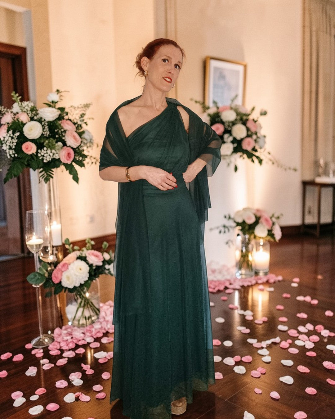Vestido Atenea Verde Botella