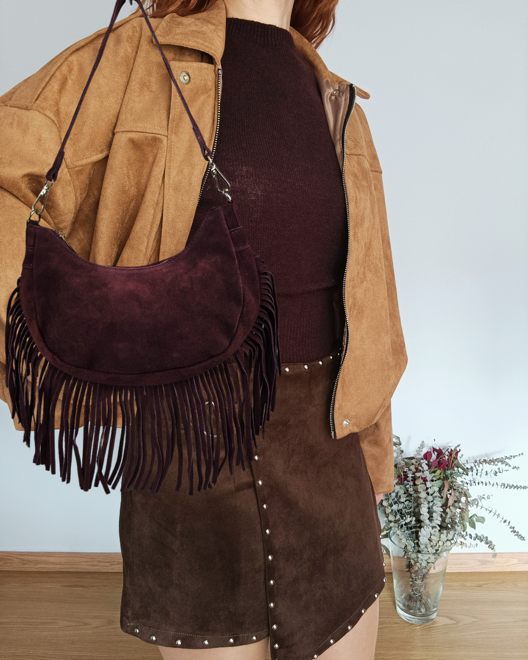 Bolso de Ante Burdeos