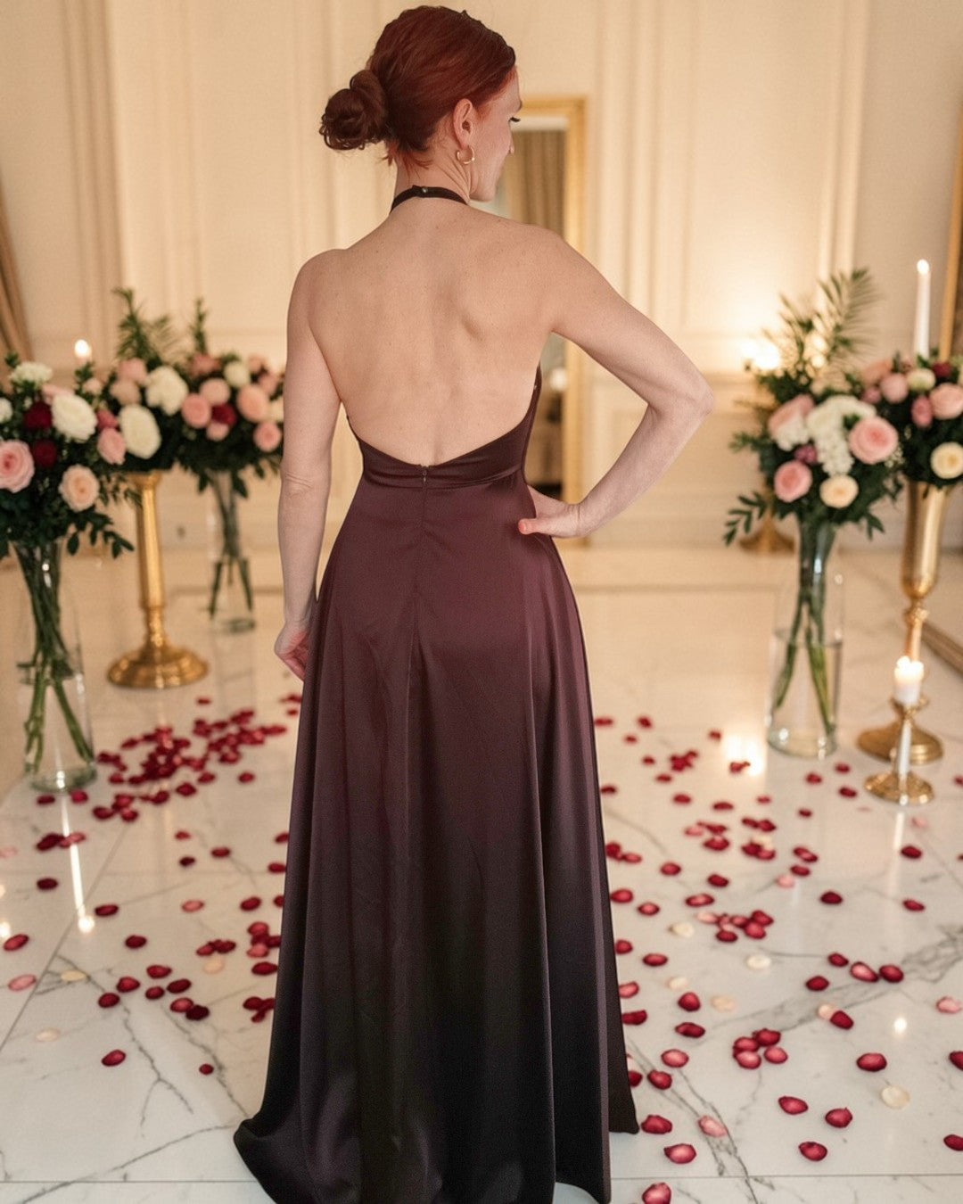 Vestido Hera marrón chocolate
