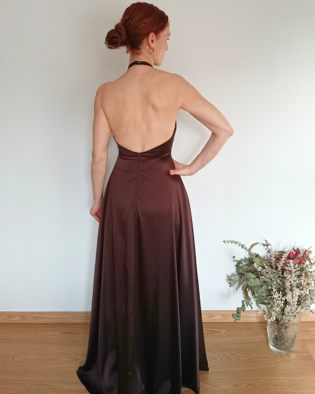 Vestido Hera marrón chocolate