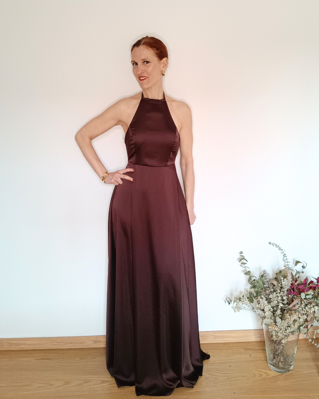 Vestido Hera marrón chocolate