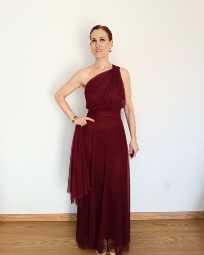 Vestido Atenea Burdeos