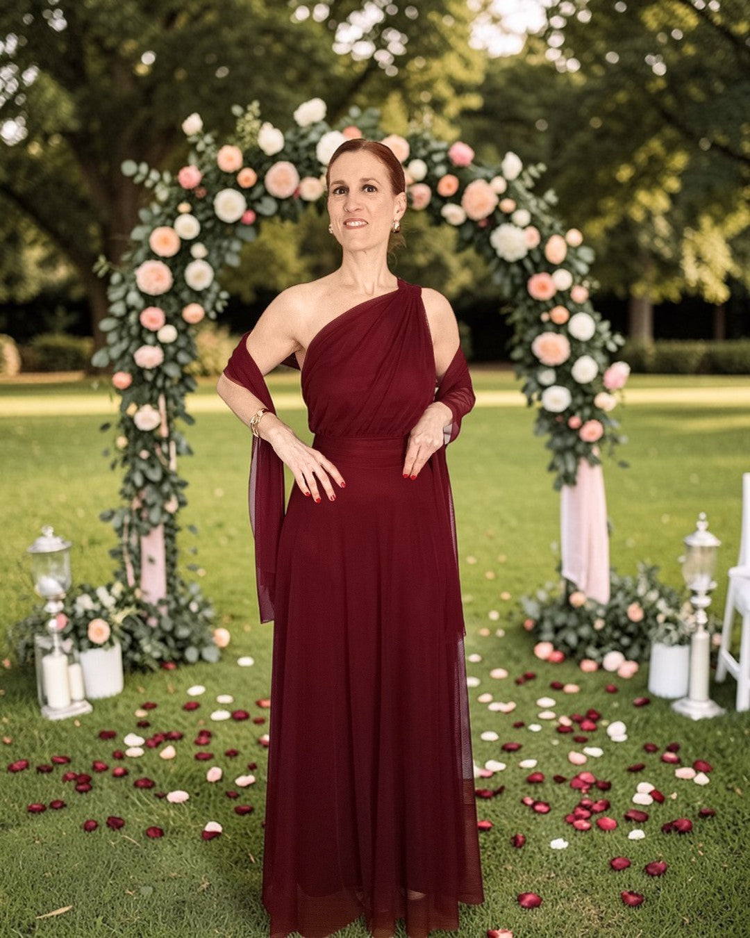 Vestido Atenea Burdeos