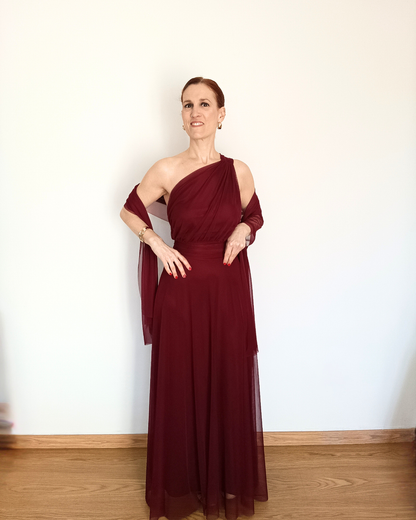 Vestido Atenea Burdeos