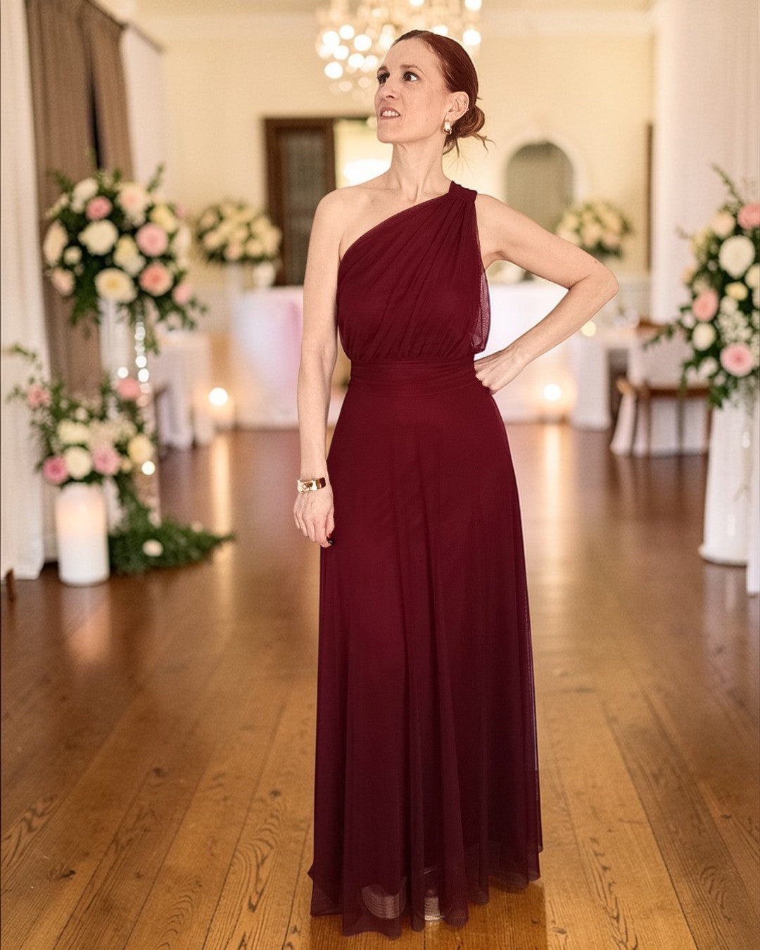 Vestido Atenea Burdeos