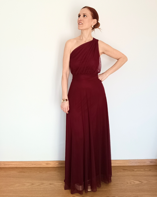 Vestido Atenea Burdeos